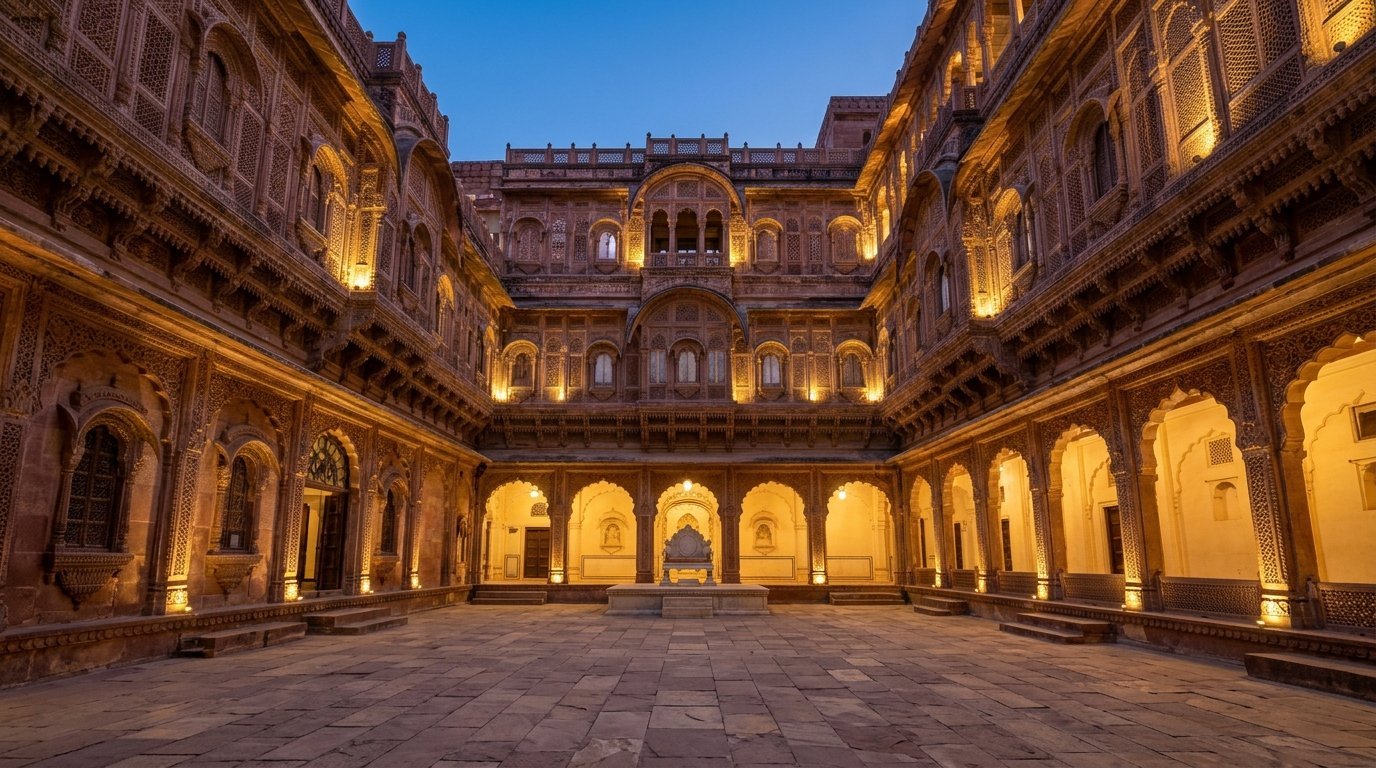 The fort at dusk, the Trust’s stewardship made visible